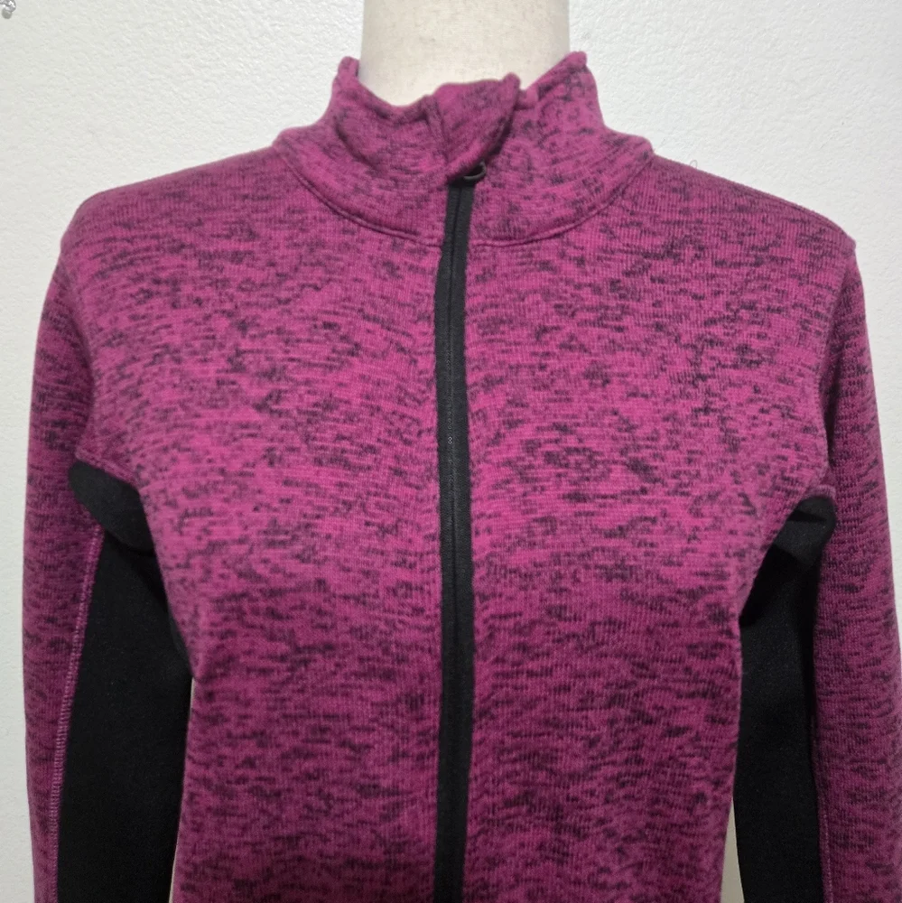MARC NEW YORK Magenta And Black Zip-Up Activewear Jacket Size Small - Picture 2 of 16